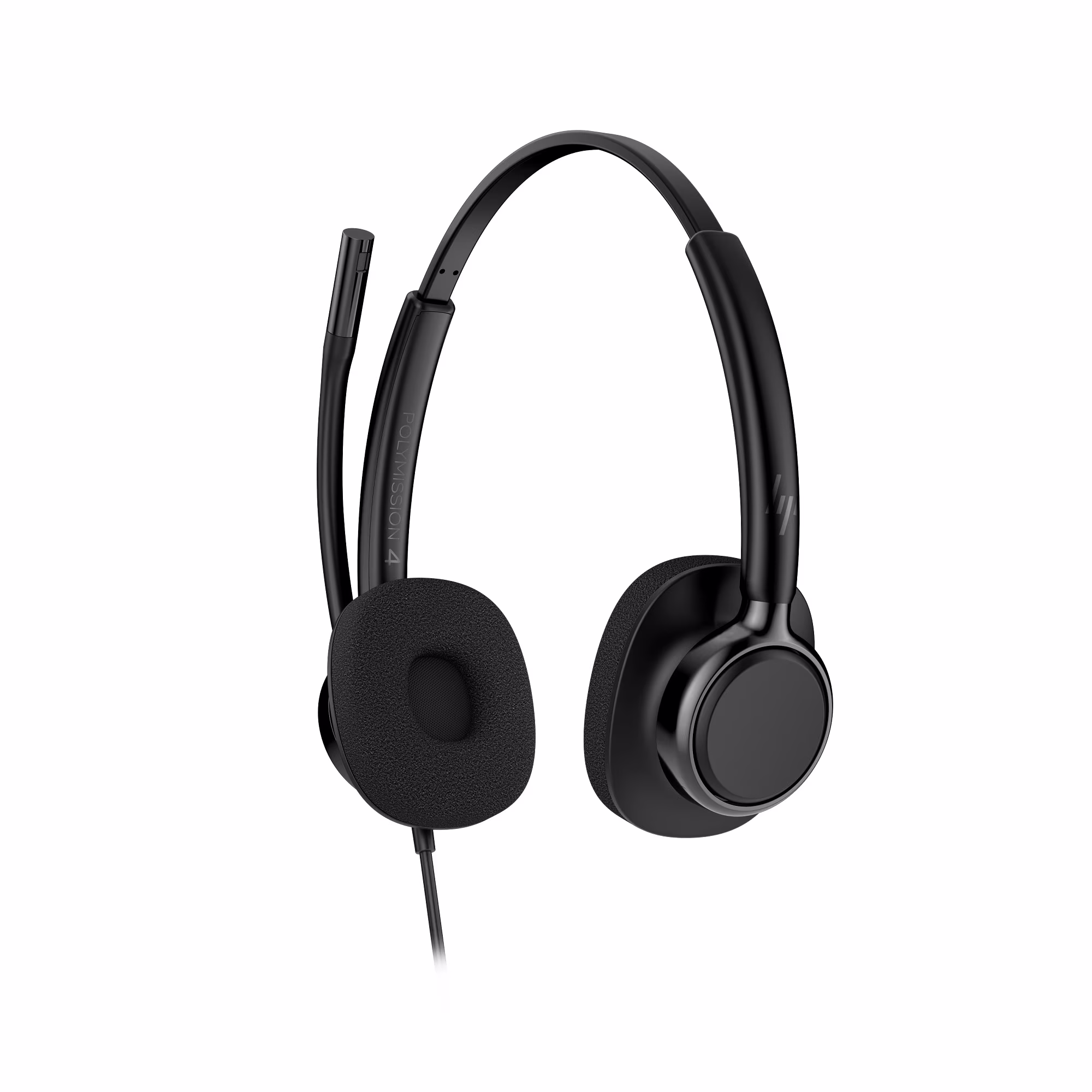 HP Poly Mission 425 Classic Stereo USB-C/A Headset mit Schaumstoffpolster mit USB-C auf USB-A Adapter
