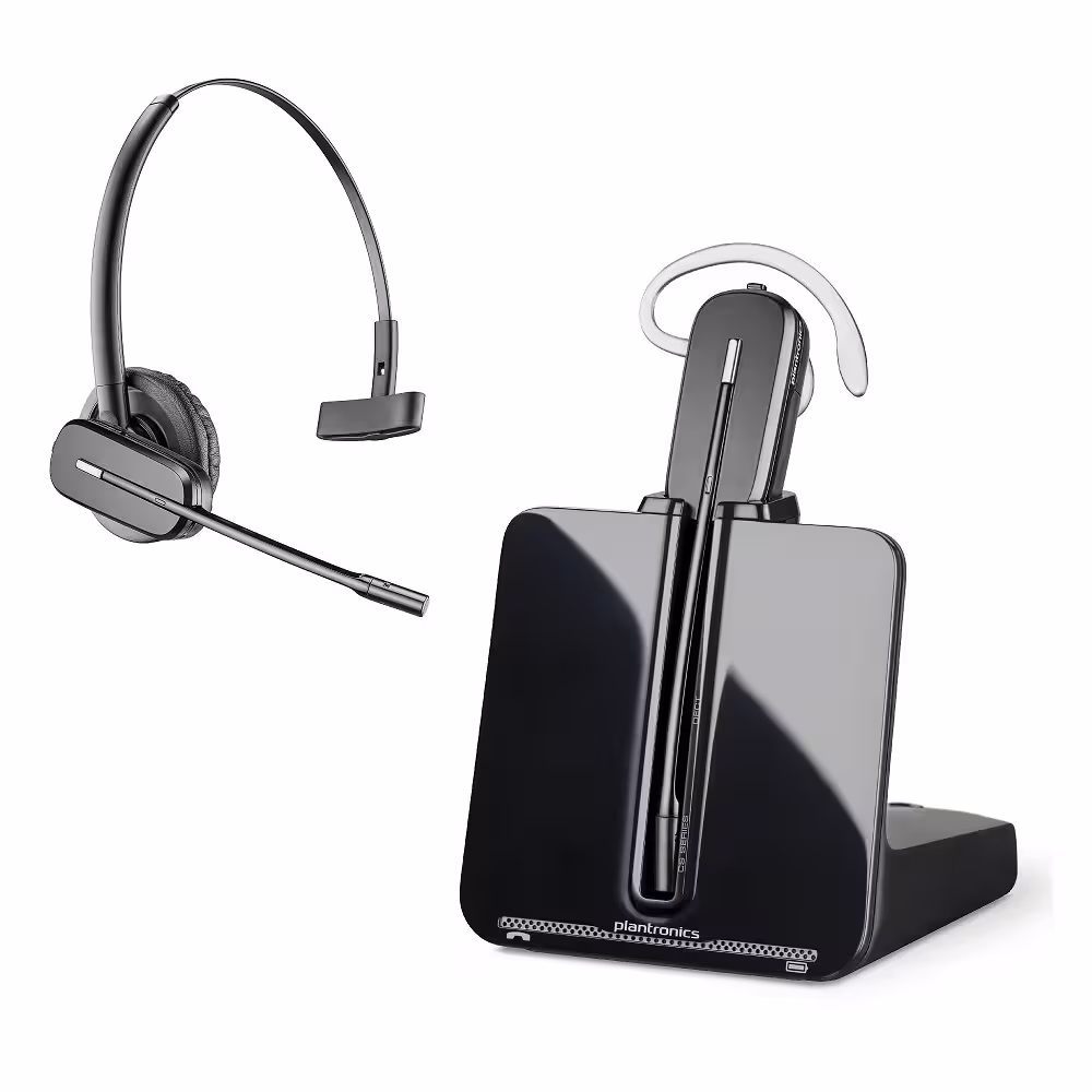 Poly CS540A Mono Kopfbügel & Ohrhaken DECT Headset für Festnetz