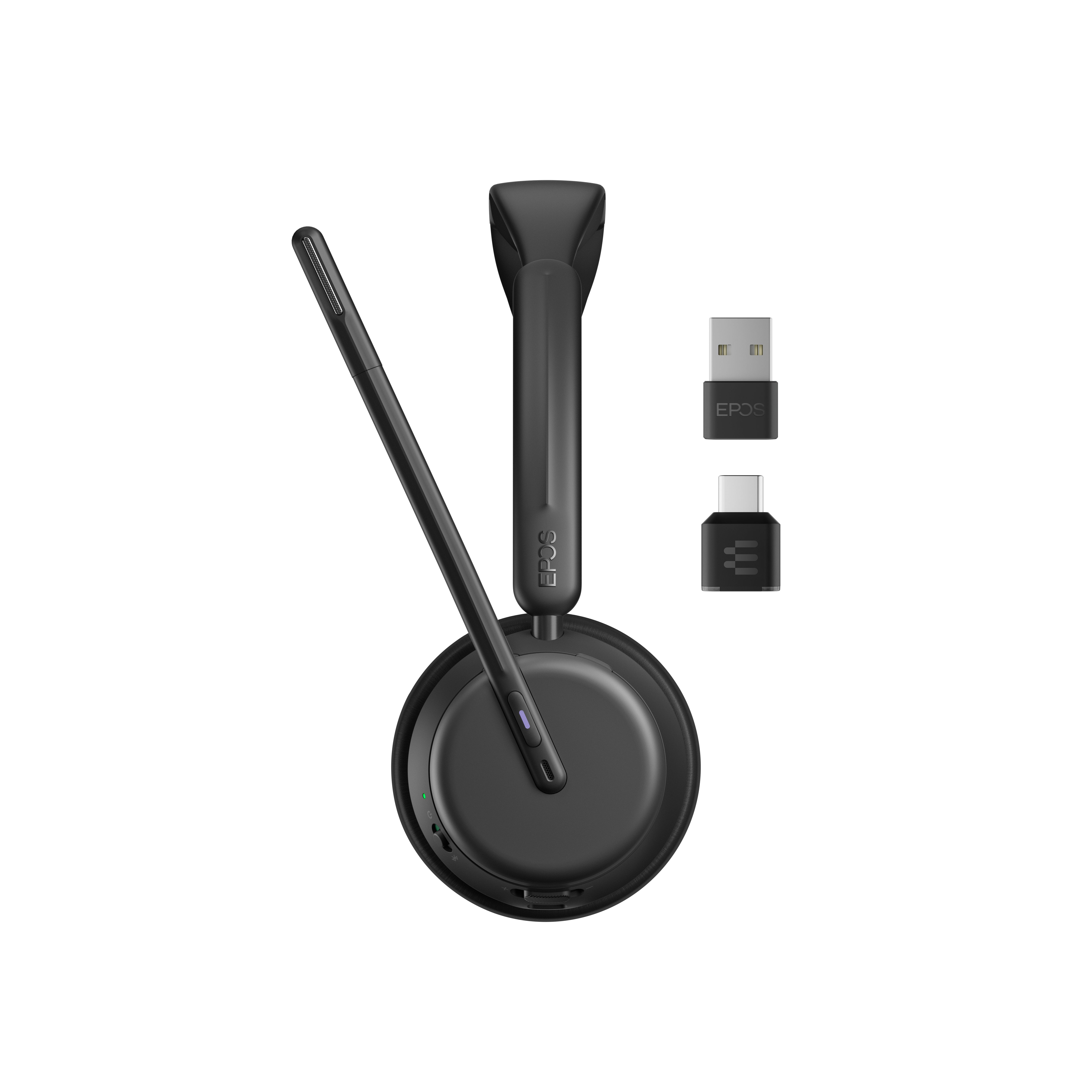 EPOS IMPACT 1000 ANC MS/UC Stereo On-Ear Bluetooth Headset inkl. BTD 900 USB-C Bluetooth Dongle ohne Stand