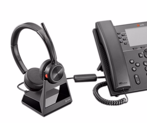 Poly Savi 7220 Duo Office DECT NC Headset für Festnetz