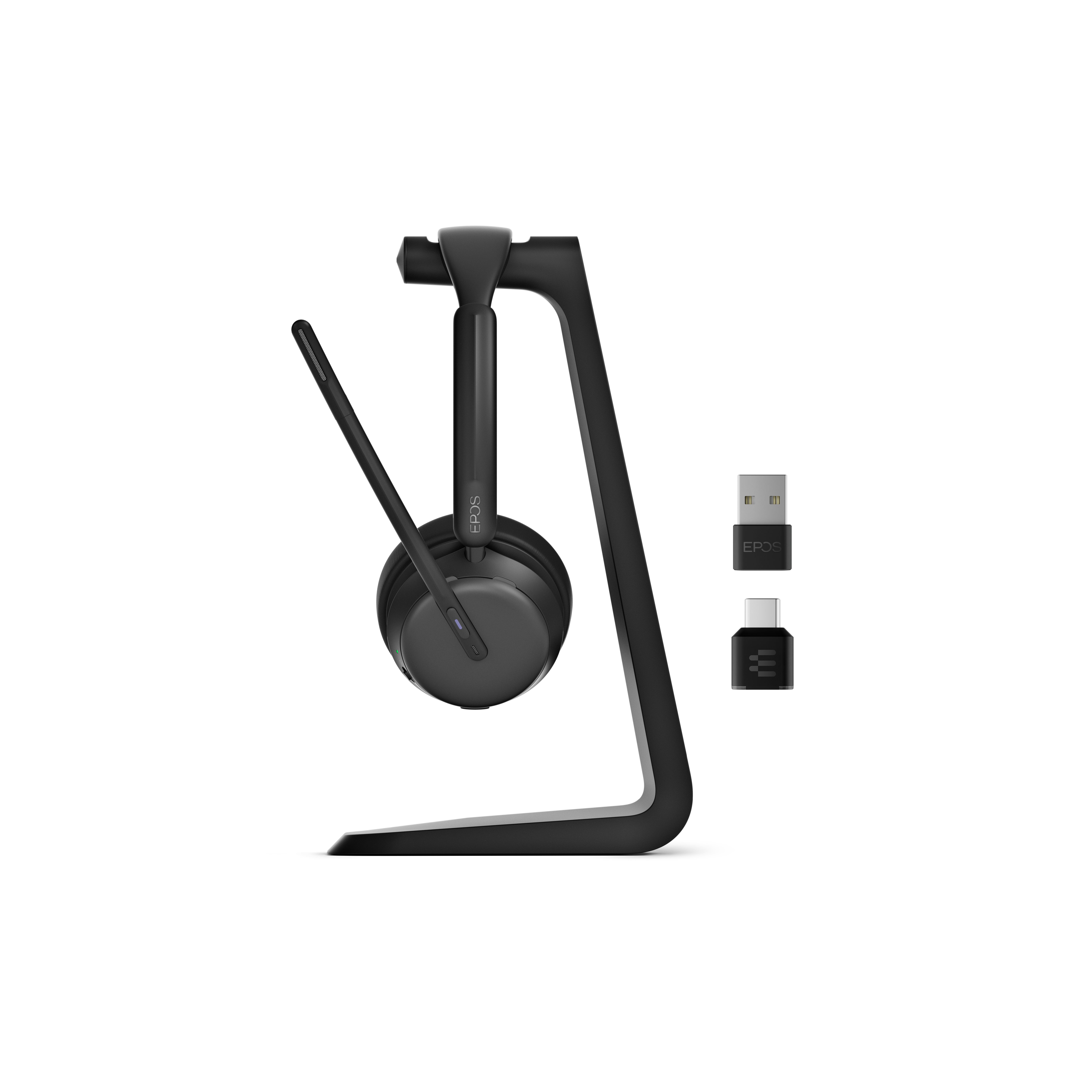 EPOS IMPACT 1000 ANC Stand MS/UC Stereo On-Ear Bluetooth Headset inkl. CH 40 Ladestation & BTD 900 USB-C Bluetooth Dongle
