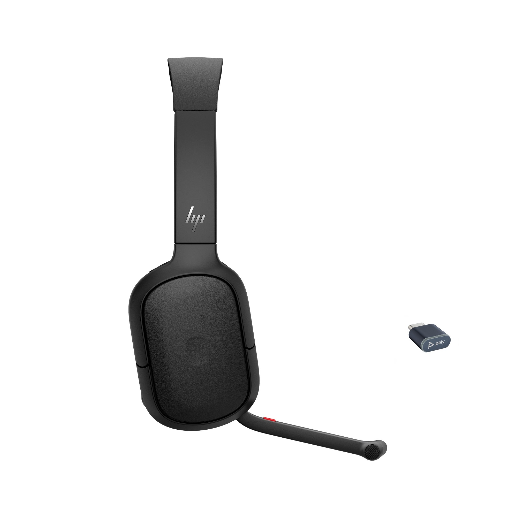 HP Poly Focus 625 Stereo Bluetooth ANC Headset inkl. BT700 Bluetooth USB-C Dongle & USB-C auf USB-A Adapter