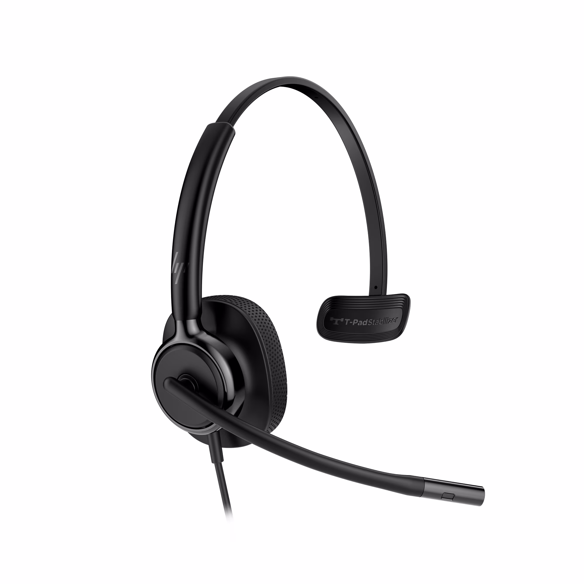 HP Poly Mission 415 Monaural USB-C/A Headset mit Kunstlederpolster mit USB-C auf USB-A Adapter