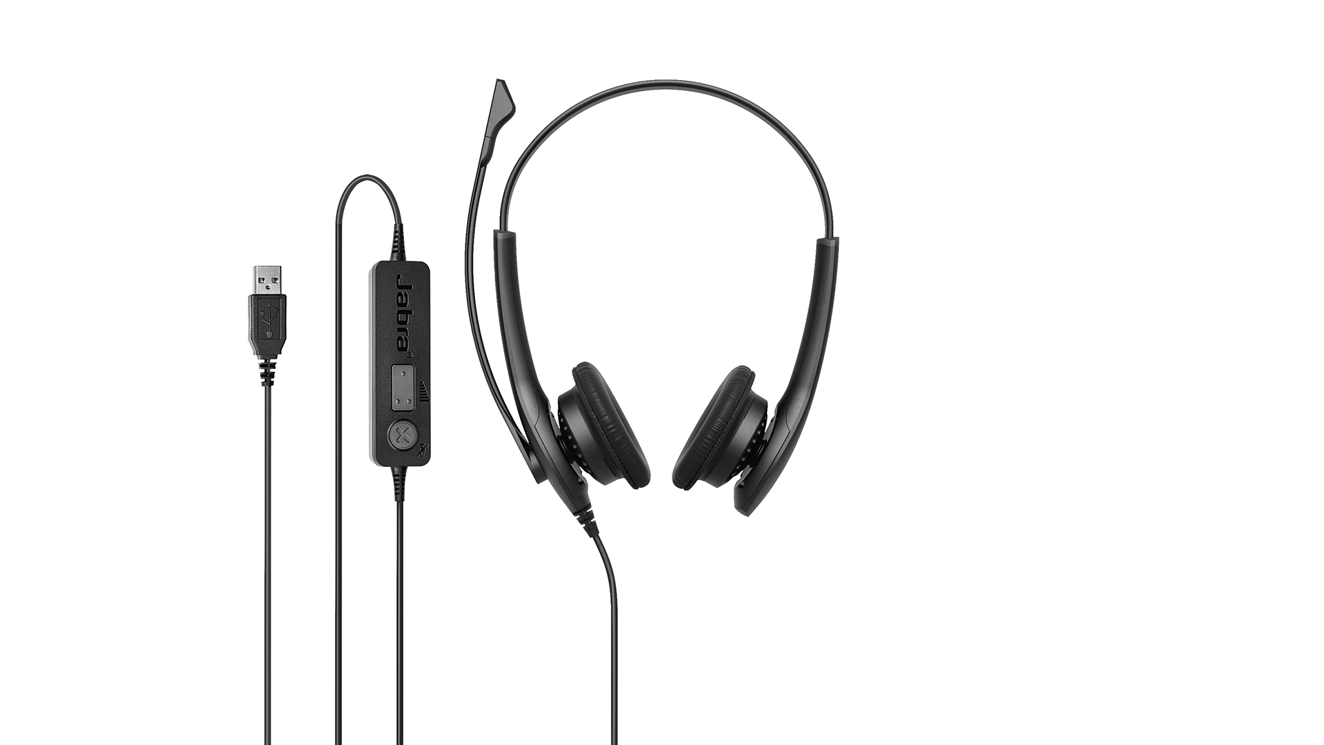 Jabra BIZ 2400 II Mono 3in1 NC Headset mit Überkopfbügel, Nackenbügel, Ohrhaken