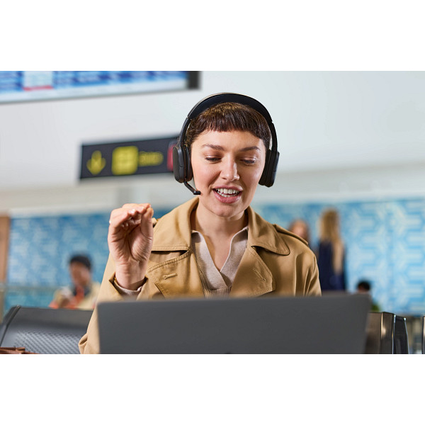 HP Poly Focus 625 Stereo Bluetooth ANC Headset inkl. BT700 Bluetooth USB-C Dongle & USB-C auf USB-A Adapter
