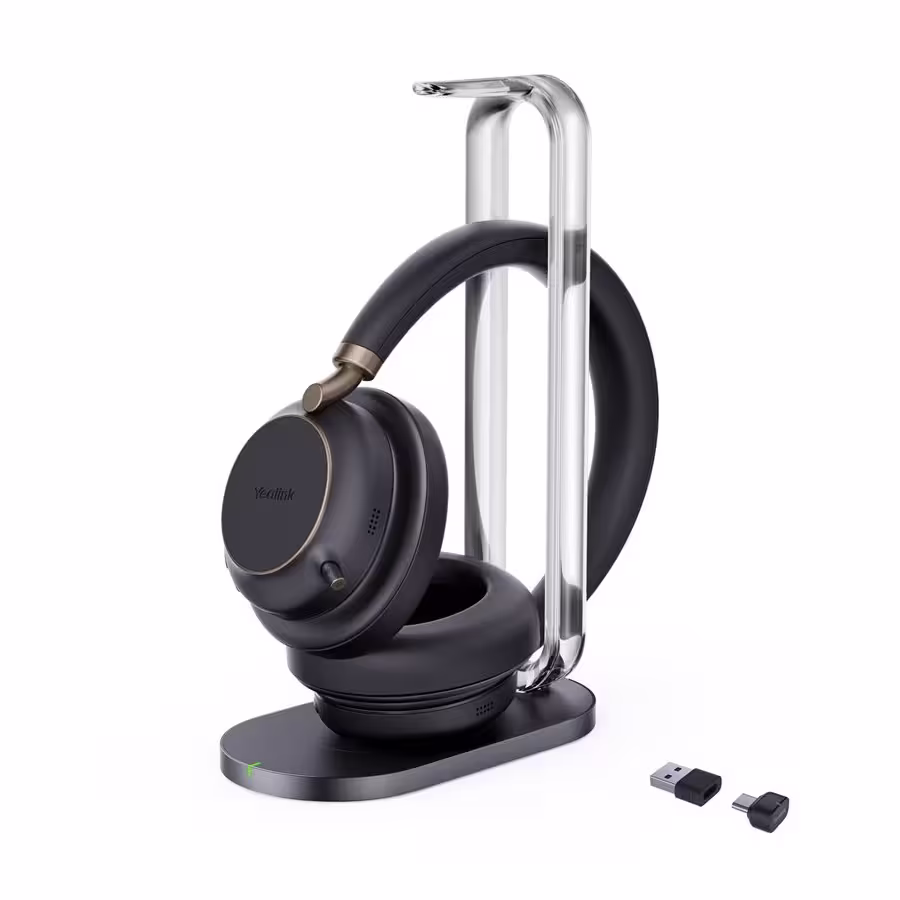 Yealink BH76 Plus ANC Stereo Stand Teams USB-C/A Bluetooth Headset inkl. Ladeständer & BT51C USB-C Dongle