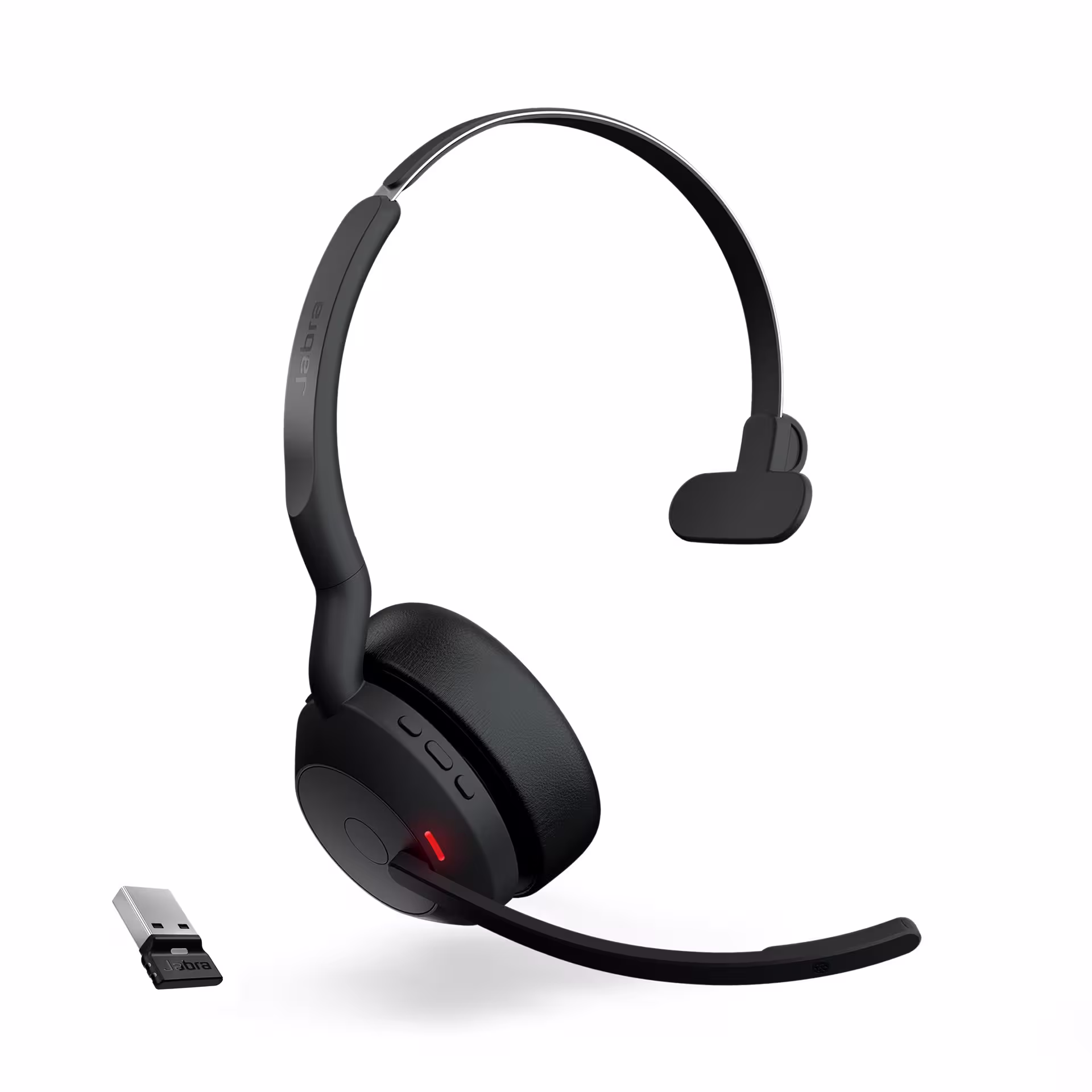 Jabra Evolve2 55 Link380/390a UC Mono Bluetooth ANC Headset inkl. Link380/390a USB-A Bluetooth Dongle für UC