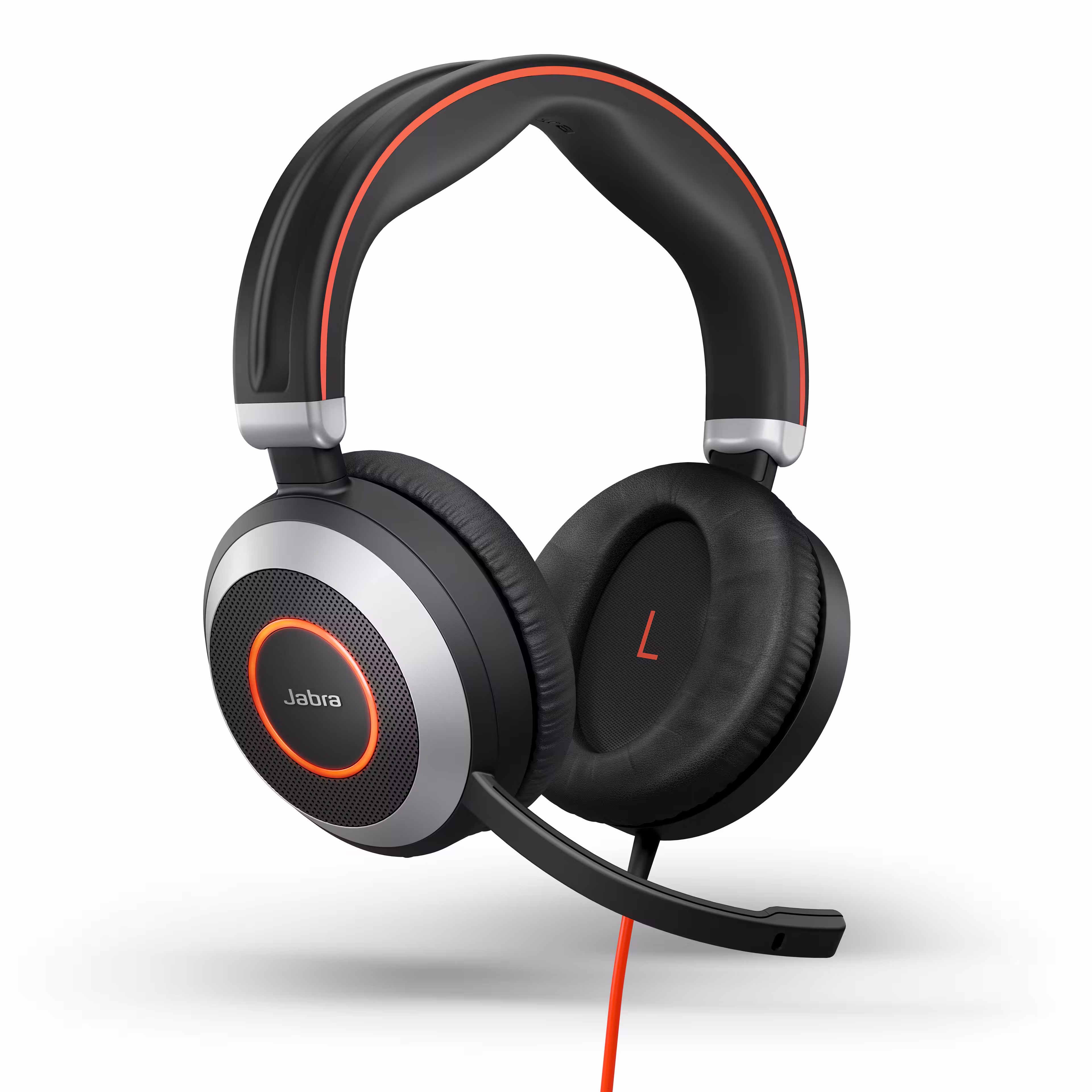 Jabra EVOLVE 80 UC Duo USB & 3,5mm Klinke Headset mit ANC > Mit aktiver Geräuschunterdrückung, Busylight & Steuereinheit mit Mute-Taste und Lautstärke-Regler