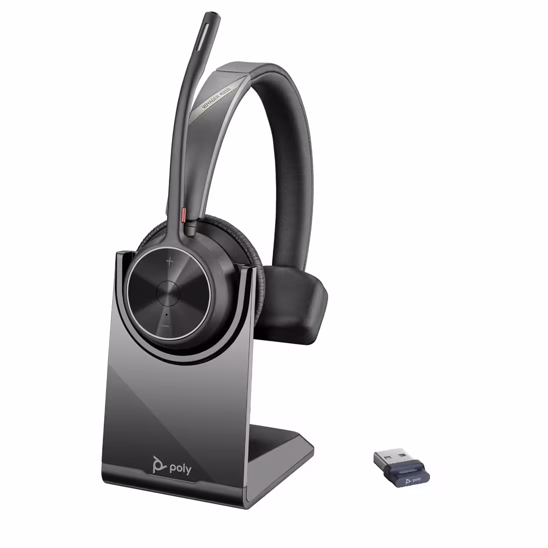Poly Voyager 4310 UC Station USB-A Mono Bluetooth Headset inkl. Ladeschale & BT700 USB-A Dongle für