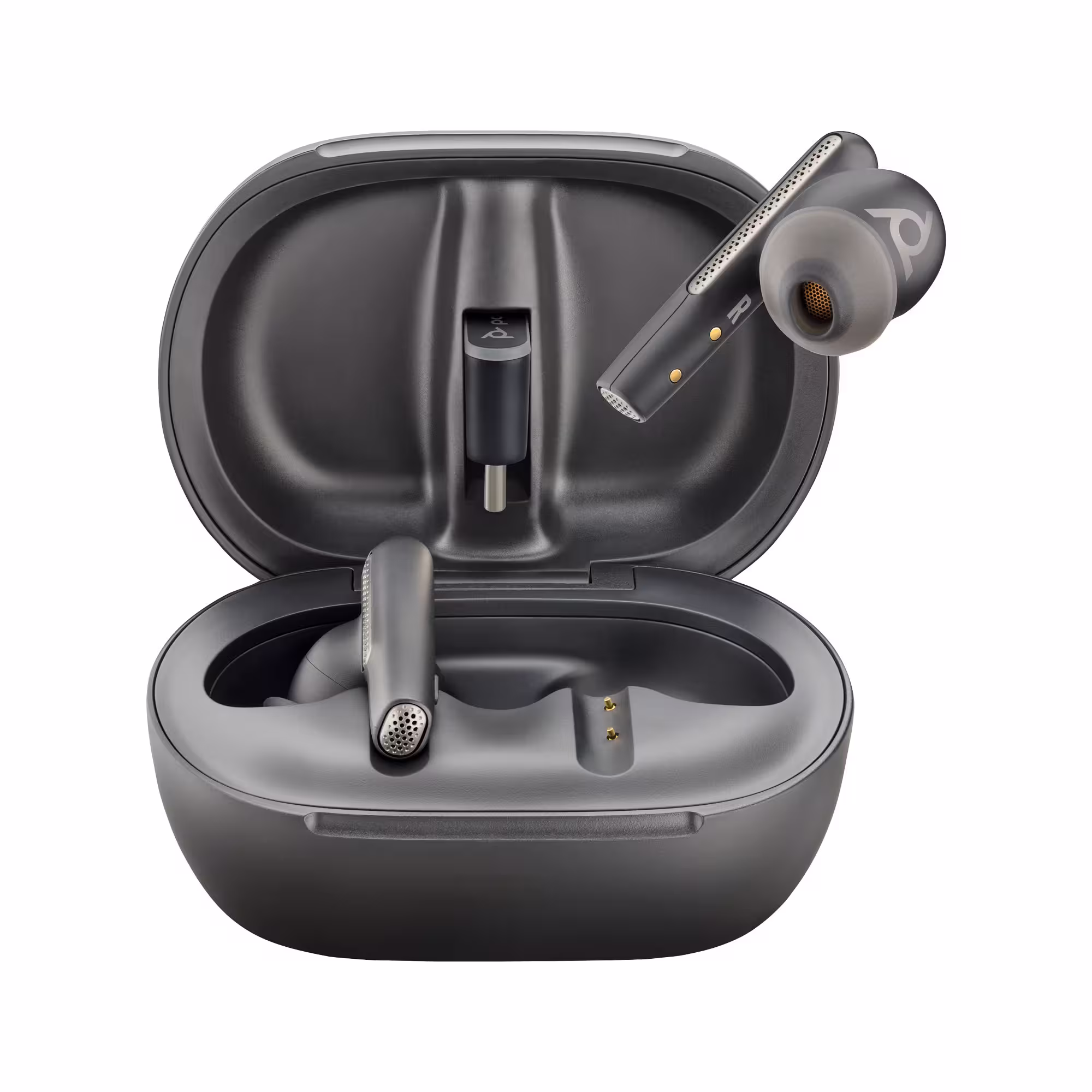 HP Poly Voyager Free 60+ UC USB-C Touchscreen ANC True-Wireless In-Ear Bluetooth Earbuds inkl. Touchscreen Ladecase & BT700 USB-C UC BT Dongle