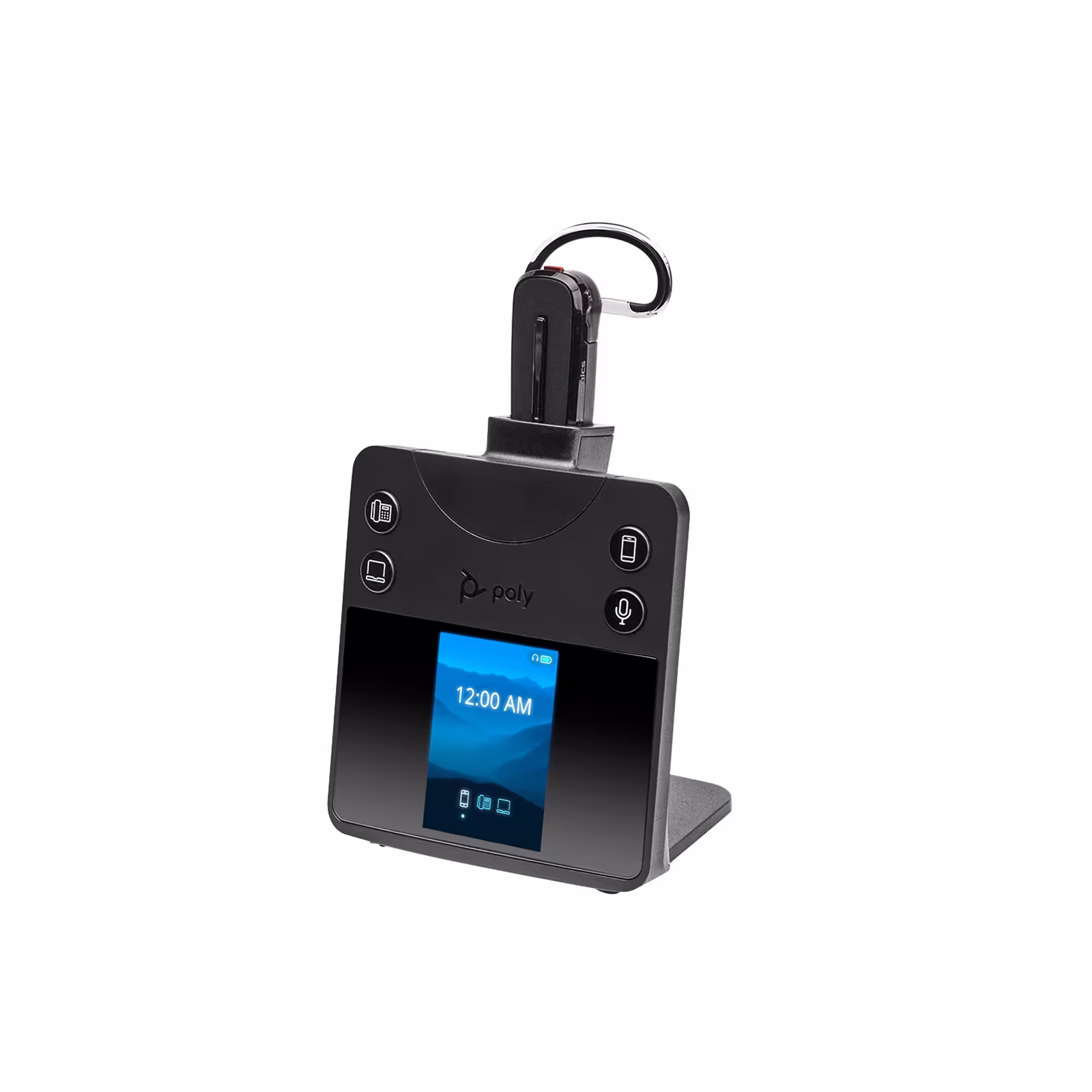 Poly Savi 8445 Office UC Convertible DECT Headset für Tischtelefon, PC und Mobiltelefon mit USB-Delu