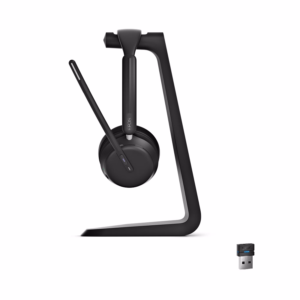 EPOS IMPACT 1061T Stand Teams Stereo Bluetooth Headset mit CH 40 Ladestation & BTD 800 USB-A Bluetoo
