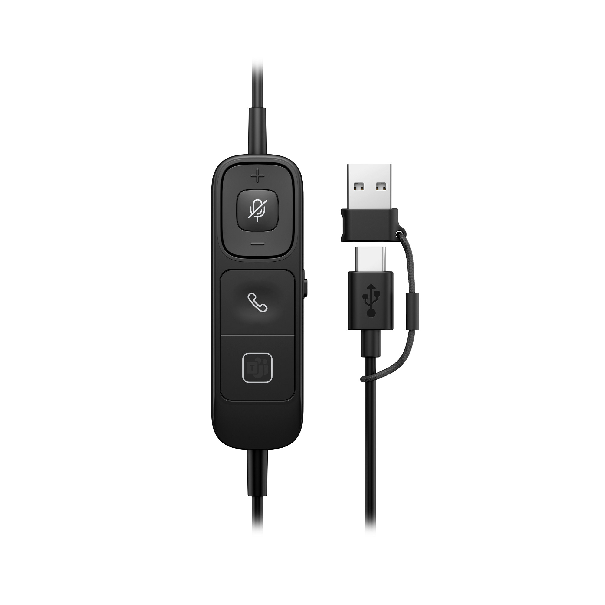 HP Poly Mission 815 Monaural ANC USB-C/A Headset mit Kunstlederpolster mit USB-C auf USB-A Adapter