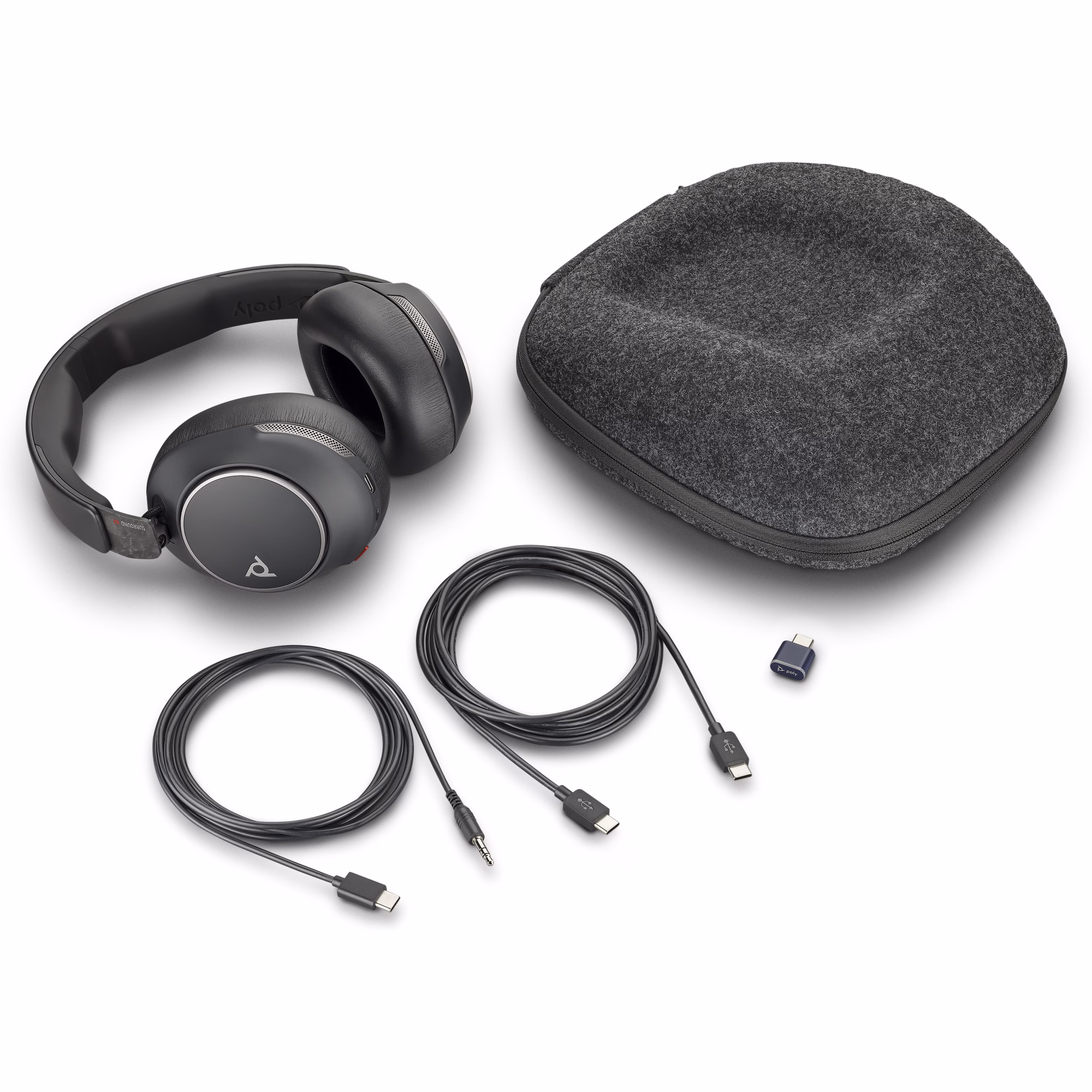 Poly Voyager Surround 80 UC USB-C ANC Over-Ear-Bluetooth-Headset inkl. BT700 USB-C BT Dongle