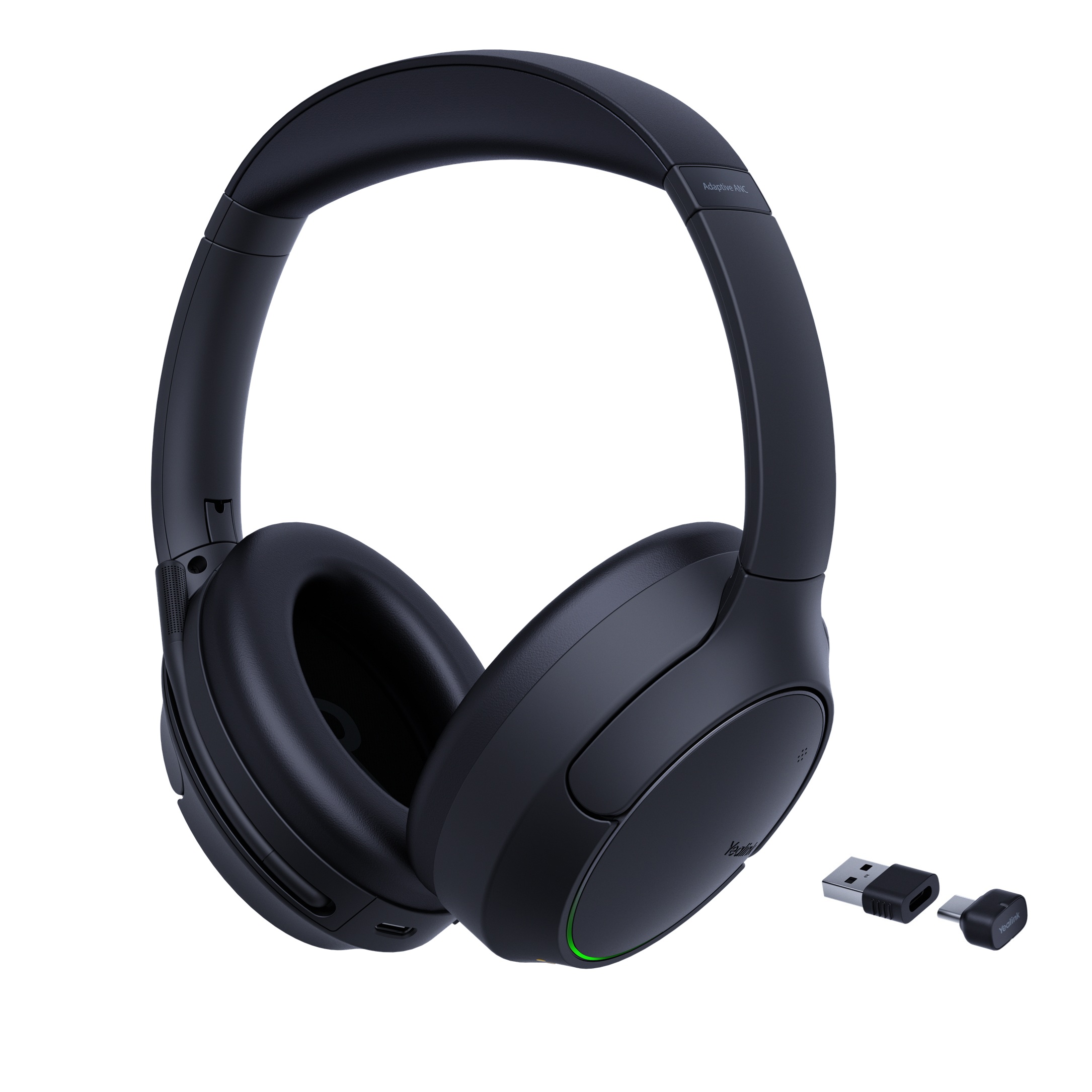 Yealink BH78 ANC Stereo Over-Ear Stand UC USB-C/A Bluetooth Headset inkl. Ladeständer & BT51C USB-C Dongle