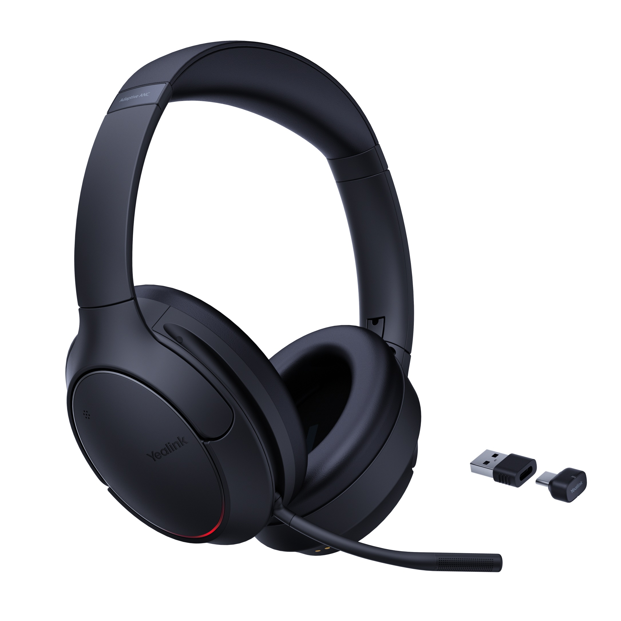 Yealink BH78 ANC Stereo Over-Ear Stand UC USB-C/A Bluetooth Headset inkl. Ladeständer & BT51C USB-C Dongle