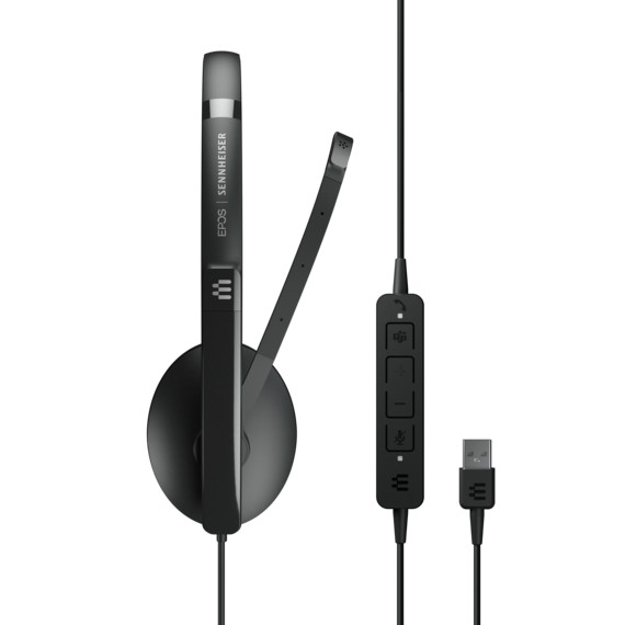 EPOS ADAPT 160T II USB-A Duo Teams/UC Headset inkl. In-Line Call Control für PC