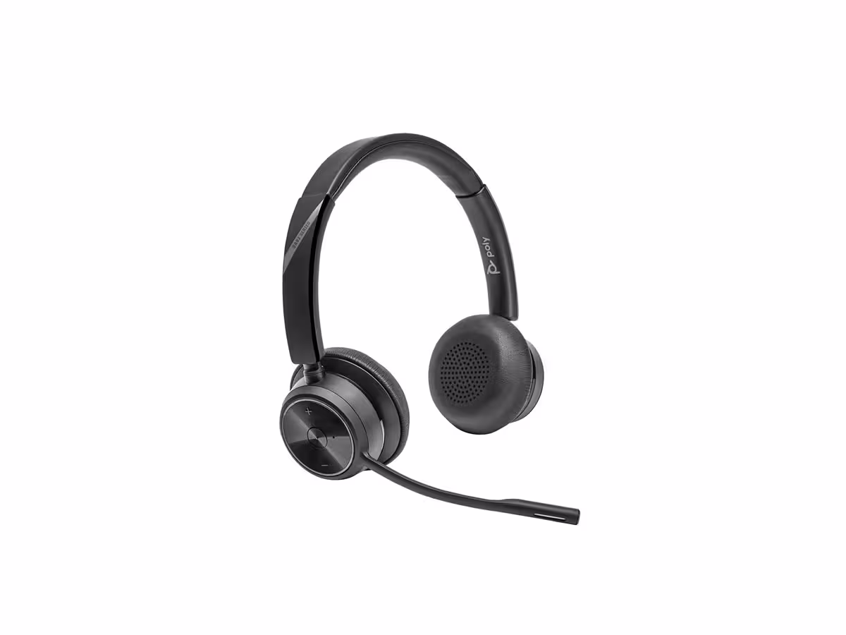 Poly Savi 7420 Office UC Stereo DECT Headset für Tischtelefon, PC und Mobiltelefon für UC Zertifiziert