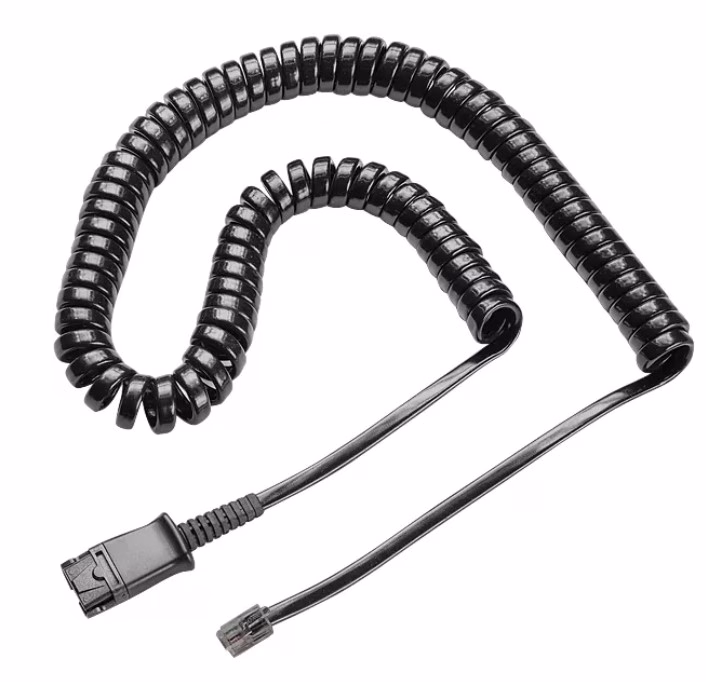 POLY U10P-S19 Anschlusskabel QD auf RJ10 spiral 0,5 - 2 Meter z.B. für OpenStage