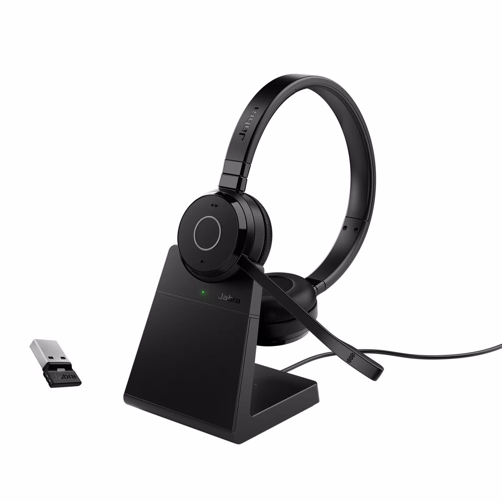 Jabra Evolve 65 TE Stand Link390a UC Stereo Bluetooth HS inkl. Ladestation & Link 390a Bluetooth USB