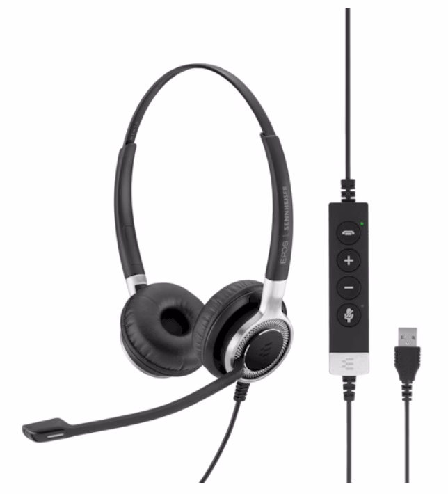 EPOS IMPACT SC 660 ANC USB DUO UC & Skype4B Headset mit aktivem Noise Cancelling  inkl. In-Line Call