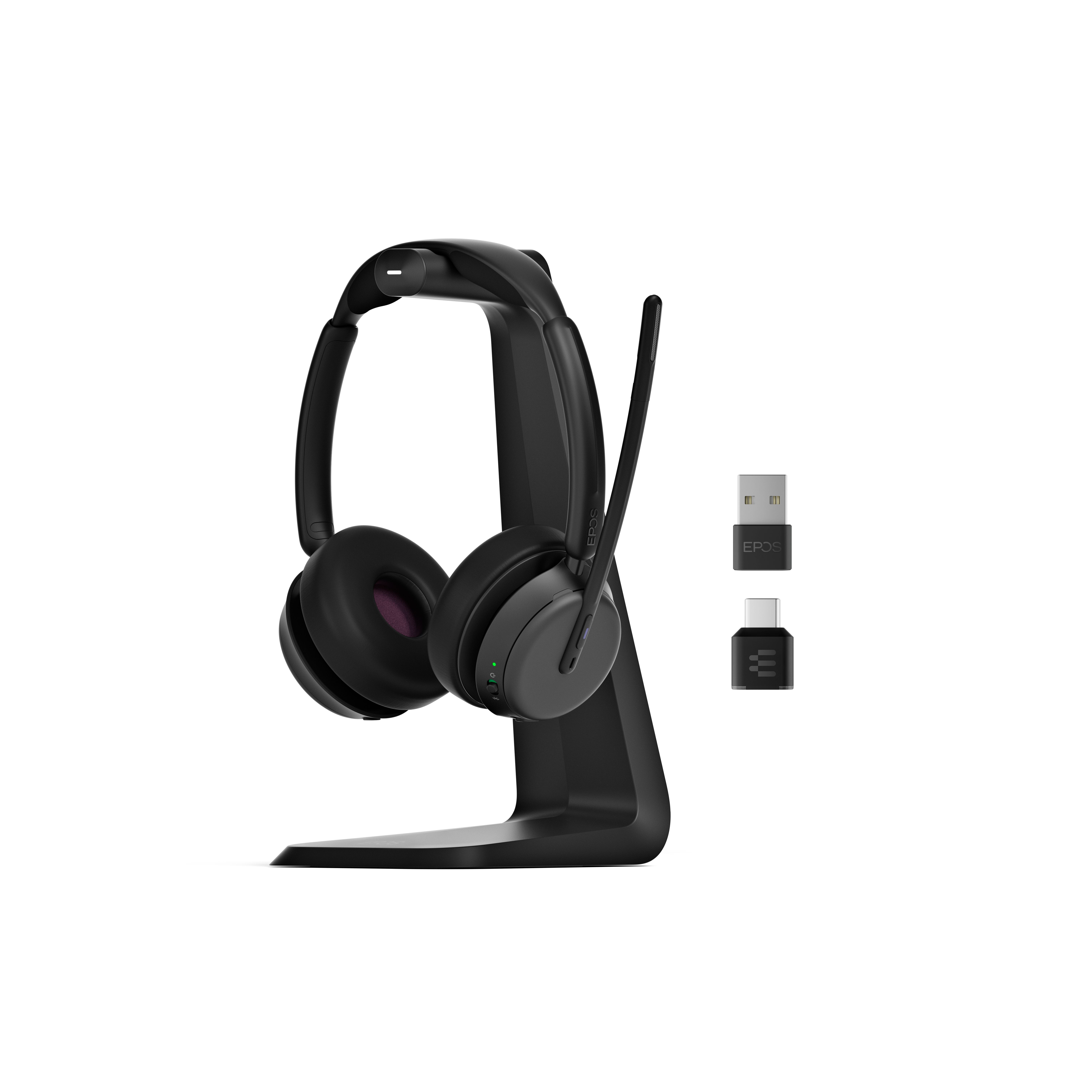 EPOS IMPACT 1000 ANC Stand MS/UC Stereo On-Ear Bluetooth Headset inkl. CH 40 Ladestation & BTD 900 USB-C Bluetooth Dongle